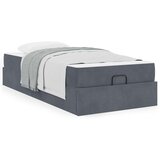 vidaXL Konstrukcija postelje Temno siva 90 x 200 cm Žamet | Shoptok.si