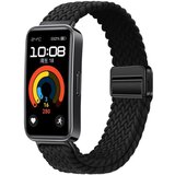 INF združljiv z huawei band 8/9/10 - najlonska pletena magnetna zapestnica black, (5000114061) | Shoptok.si
