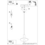 Sollux SL.1884 - Visilica na sajli PELTA 1xGU10/10W/230V crna/plava | Eponuda.com