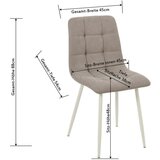 P & B STOL S ŠTIRIMI NOGAMI, les, kovina, tekstil siva | Shoptok.si