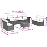  9-dijelni set vrtnih sofa od poliratana s jastucima sivi | shoptok.hr