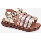 Boto Girls Children Sandals Made Of Eco Leather Golden Mariana | Shoptok.si
