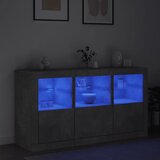  Komoda s LED svjetlima siva boja betona 123x37x67 cm | Eponuda.ba