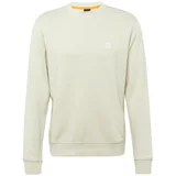 BOSS Orange Sweater majica 'Westart' svijetlobež / bijela