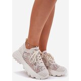 Boto Women's Sneakers With Crocheted Upper Beige Jelhiris | Shoptok.si