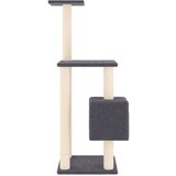 vidaXL Mačje drevo s praskalniki iz sisala temno sivo 104 cm | Shoptok.si