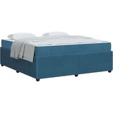  Posteljni okvir z vzmetnico Modra 180 x 200 cm Žamet | Shoptok.si