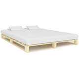  Posteljni okvir iz palet trdna borovina 200x200 cm | Shoptok.si