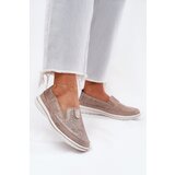 EVENTO Suede Slip-on Shoes Beige-Gold Inez | shoptok.hr
