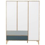 MID.YOU omara s klasičnimi vrati, bela, barve hrasta | Shoptok.si