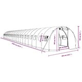  Staklenik s čeličnim okvirom zeleni 72 m² 24 x 3 x 2 m | shoptok.hr