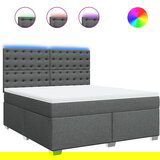Maison Chic Box spring postelja - Vzmetna postelja z vzmetnico temno siva 180x200 cm blago SL11919, (21900625) | Shoptok.si