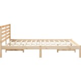 vidaXL konstrukcija postelje rjava 150 x 200 cm masivno borovo les | Shoptok.si