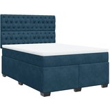 box spring s madracem plavi 160 x 200 cm baršunasti | shoptok.hr