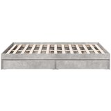  Posteljni okvir s predali betonsko siv 135x190cm inženirski les | Shoptok.si