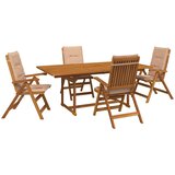  Set za blagovanje u vrtu od 5 dijelova Prirodna | shoptok.hr