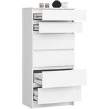 AKORD Komoda, 6 Predalov, Bela, (5000332106) | Shoptok.si