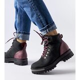 Big Star Black and Burgundy Hiking Boots | ePonuda.com