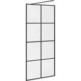 Pregrada za tuširanje s prozirnim staklom ESG 90 x 195 cm crna | Shoptok.si