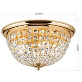 Orion DLU 1840/47 - Kristalni plafon 6xE27/40W/230V, prečnik 47 cm, zlatne boje | Eponuda.com