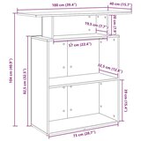  Sprejemna miza artisan hrast 100x40x104 cm inženirski les | Shoptok.si