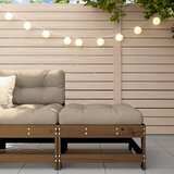Maison Chic Vrtni stolček - Vrtni stoli za noge z blazino medeno rjava trdna borovina JS1027, (21877931) | Shoptok.si