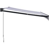 Tenda na uvlačenje plavo-bijela 3,5 x 2,5 m tkanina i aluminij | Eponuda.com