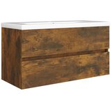 Ormarić za umivaonik boja dimljenog hrasta 90x38,5x45 cm drveni | shoptok.hr