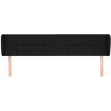  Uzglavlje s ušima crno 183x23x78/88 cm od tkanine | shoptok.hr