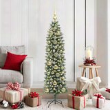  Umjetno vitko božićno drvce Zelena i bijela 150 cm | shoptok.hr