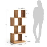 Kave Home Regal iz masivnega tika v naravni barvi 55x132x30 cm Aroba – | Shoptok.si