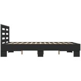 vidaXL Okvir kreveta crni 140 x 200 cm od konstruiranog drva i metala | shoptok.hr