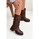 Boto Insulated women's boots with straps and buckles brown Ivaline | Shoptok.si