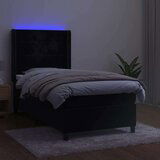  Box spring s madracem LED crni 90x190 cm baršun | shoptok.hr