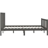  Posteljni okvir siv iz trdnega lesa 150x200 cm 5FT, (20644378) | Shoptok.si