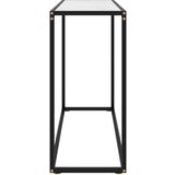  Konzolna mizica bela 100x35x75 cm kaljeno steklo, (20625622) | Shoptok.si
