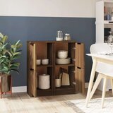  Komoda 2 kosa rjavi hrast 30x30x70 cm konstruiran les, (20654007) | Shoptok.si
