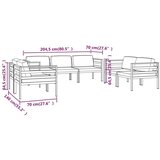  7-dijelna vrtna garnitura s jastucima aluminijska antracit | shoptok.hr