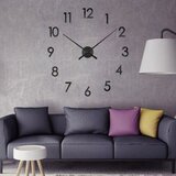 3D Zidni Sat samolepljivi - Crni ( T4341B )