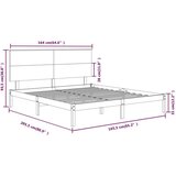 Posteljni okvir iz trdne borovine 160x200 cm, (20906749) | Shoptok.si
