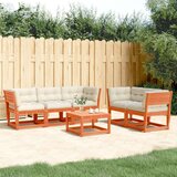  5-dijelni set vrtnih sofa s jastucima voštano smeđi od borovine | shoptok.hr