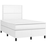  Krevet s oprugama i madracem bijeli 120x200 cm od umjetne kože | shoptok.hr