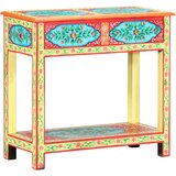  Ručno obojeni konzolni stol 80x35x75 cm od masivnog drva manga | shoptok.hr