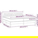  Box spring postelja z vzmetnico črn 200x200 cm blago, (20789009) | Shoptok.si