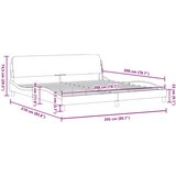  Okvir za krevet s uzglavljem krem 180 x 200 cm od tkanine | shoptok.hr