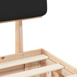  Krevetni okvir s tapiciranim uzglavljem Crna 160 x 200 cm | shoptok.hr