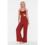 Trendyol Brown Lacing Detailed Blouse-Pants Set Cijene