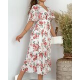 Resti Women's pleated floral midi dress | Shoptok.si