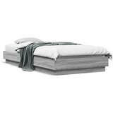  Okvir za krevet s LED svjetlima siva boja hrasta 90 x 200 cm | shoptok.hr