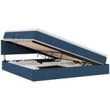  LED krevet za pohranu s madracem Plava 200 x 200 cm Tkanina | shoptok.hr